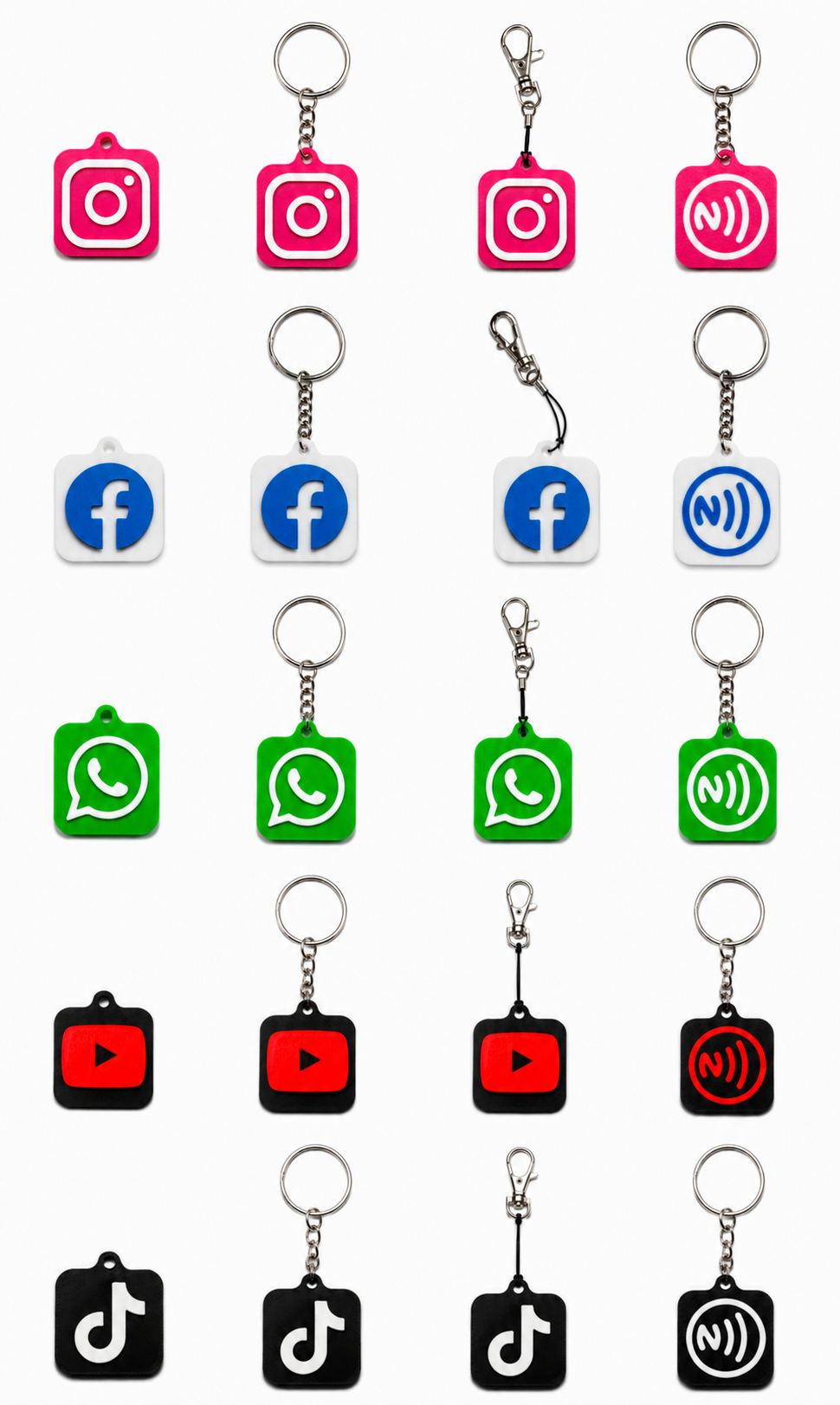 Custom NFC keychain for business or social media sharing